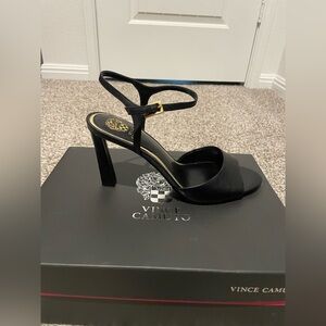 NEW!! Vince Camuto Black Open-Toe Ankle-Strap High Heels